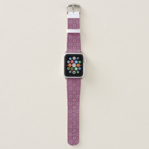 Multicolor geometrical mandala pattern apple watch band