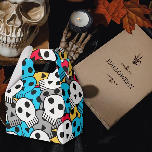 Multicolor Ghost Skulls Favor Boxes
