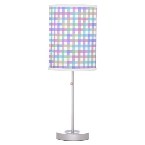 Multicolor Gingham Check Table Lamp
