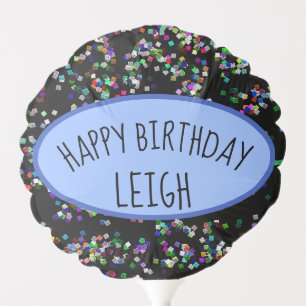 Multicolor Glitter Confetti Birthday Balloon