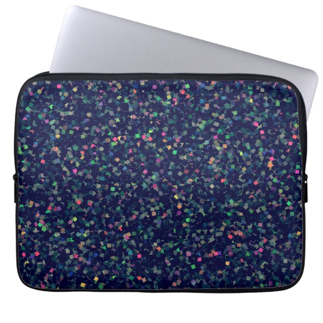 Multicolor Glitter Confetti Laptop Sleeve (Front)