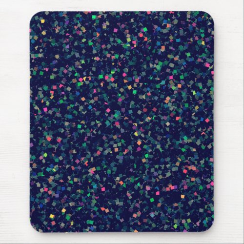 Multicolor Glitter Confetti Mouse Pad