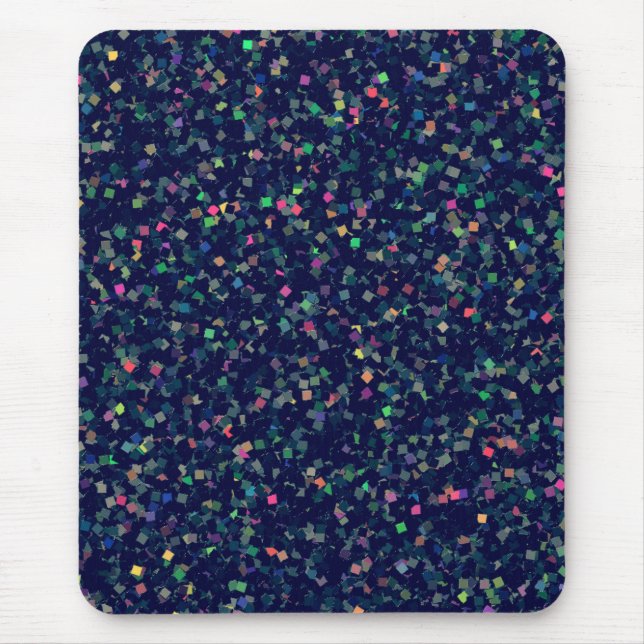 Multicolor Glitter Confetti Mouse Pad (Front)