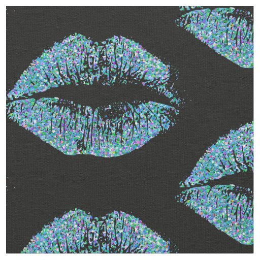 Multicolor Glitter Lips #14 Fabric