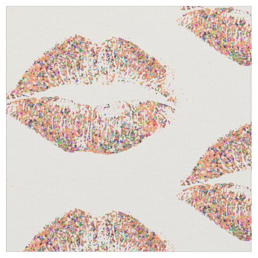 Multicolor Glitter Lips #26 Fabric