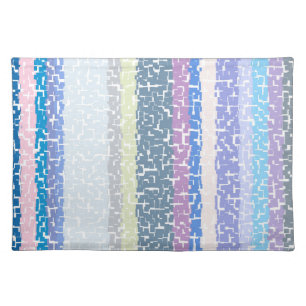 Multicolor Green/Grey/Beige/Pink/Purple/Blue Placemat