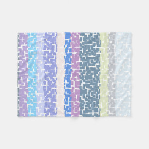 Multicolor Green/Lime/Gray/Beige/Pink/Purple/Blue Fleece Blanket