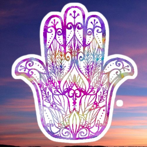 Multicolor Hamsa Sticker