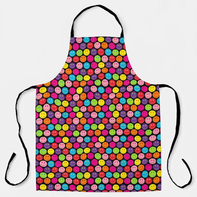 Multicolor Happy Face Apron (Front)