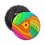 Multicolor heart bottle opener