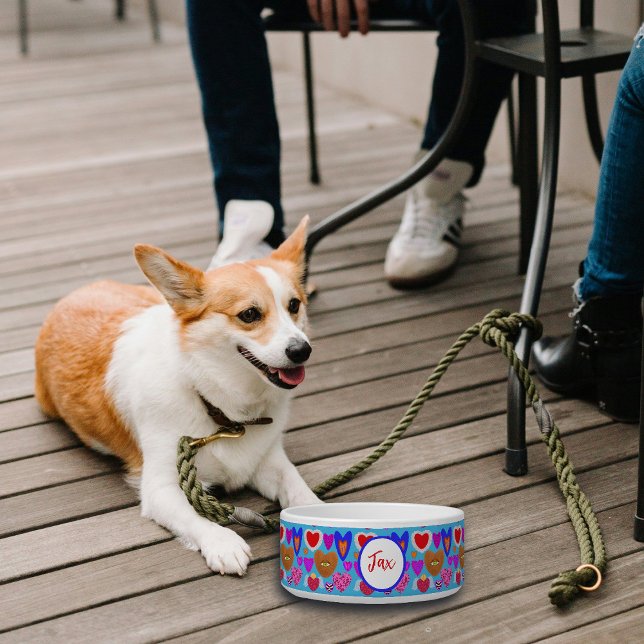 Multicolor heart eyeball collage colorful  bowl (Creator Uploaded)