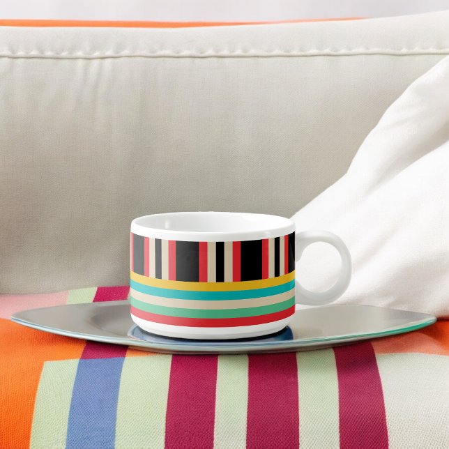 Multicolor Horizontal Vertical Stripes Bowl (Chili Bowl)