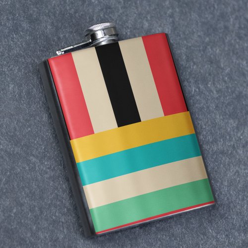 Multicolor Horizontal Vertical Stripes Flask