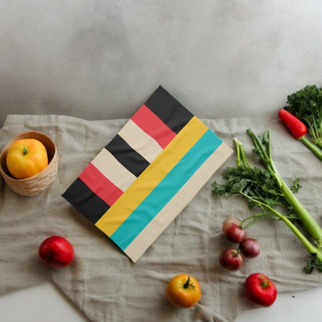 Multicolor Horizontal Vertical Stripes Kitchen Towel ( Kitchen Towel)