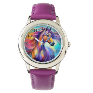 Multicolor Horse Colorful Watch