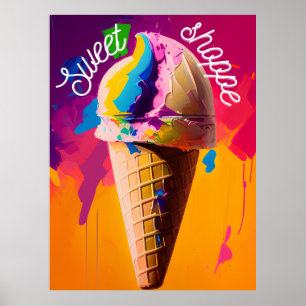 Multicolor Ice Cream Poster