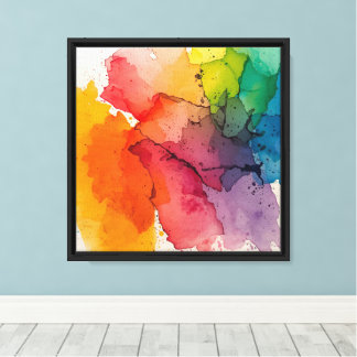 Multicolor Ink Flow – Contemporary Abstract Wall Canvas Print