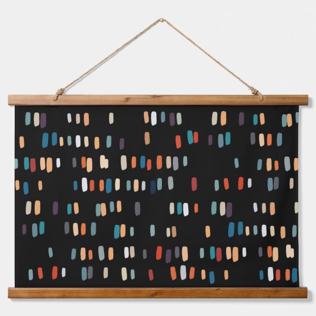 Multicolor Irregular Rectangles Hanging Tapestry (Front)