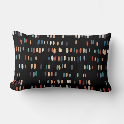 Multicolor Irregular Rectangles Lumbar Pillow