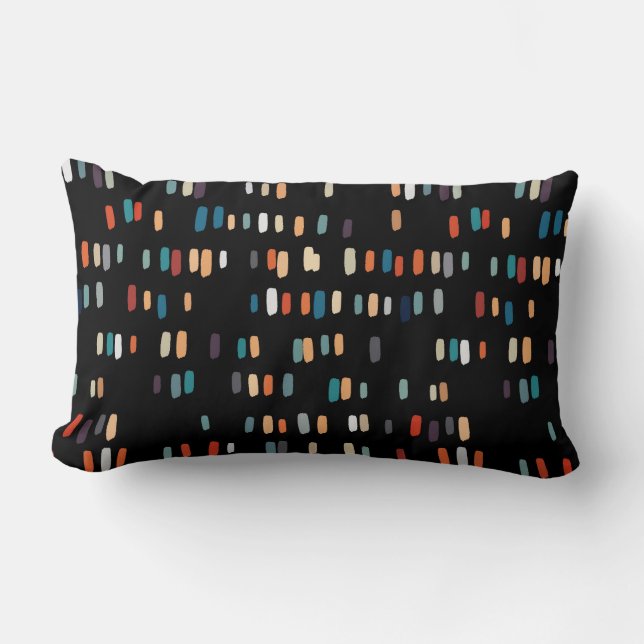 Multicolor Irregular Rectangles Lumbar Pillow (Front)