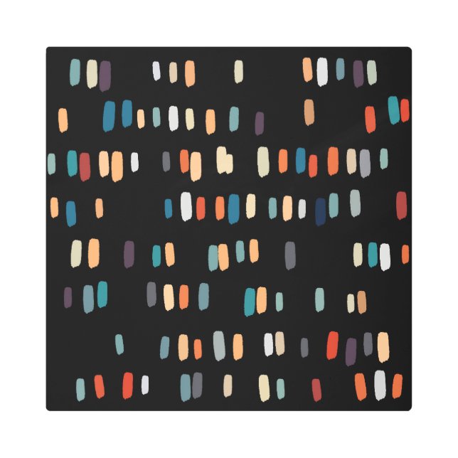 Multicolor Irregular Rectangles Metal Print (Front)