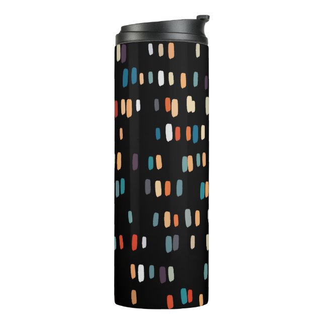 Multicolor Irregular Rectangles Thermal Tumbler (Rotated Left)