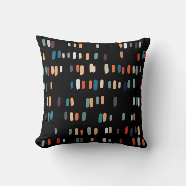 Multicolor Irregular Rectangles Throw Pillow (Front)