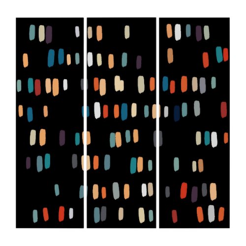 Multicolor Irregular Rectangles Triptych