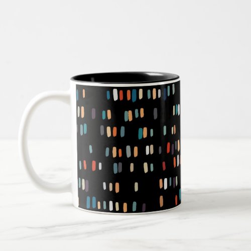 Multicolor Irregular Rectangles Two_Tone Coffee Mug
