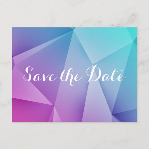 Multicolor Jewel Tones Save the Date Postcard