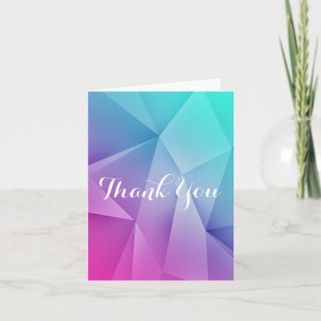 Multicolor Jewel Tones Thank You Card (Front)