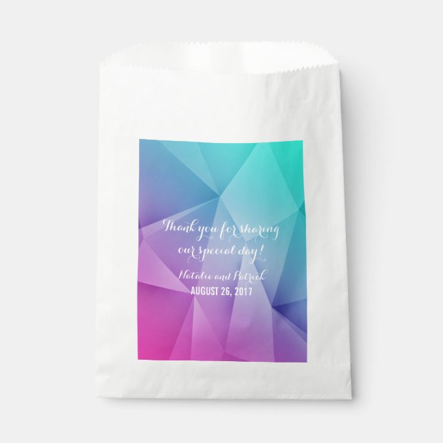 Multicolor Jewel Tones Wedding Favor Bags (Front)