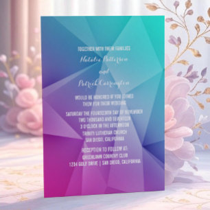 Multicolor Jewel Tones Wedding Invitation