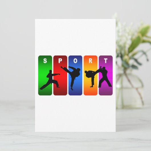 Multicolor Karate Emblem (Standing Front)