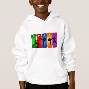 Multicolor Karate Emblem Hoodie