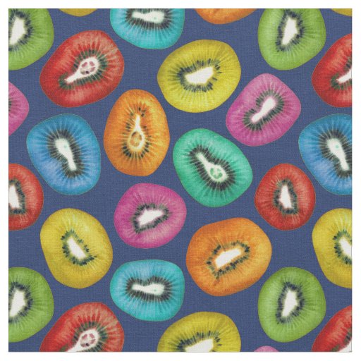 Multicolor Kiwi Pattern Fabric