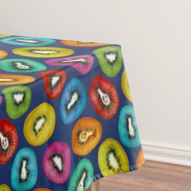 Multicolor Kiwi Pattern Tablecloth (In Situ)