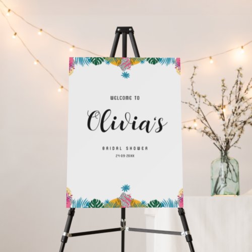 Multicolor Leaves Bridal Shower Foam Board