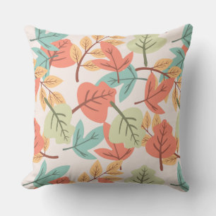 Multicolor Leaves      Throw Pillow
