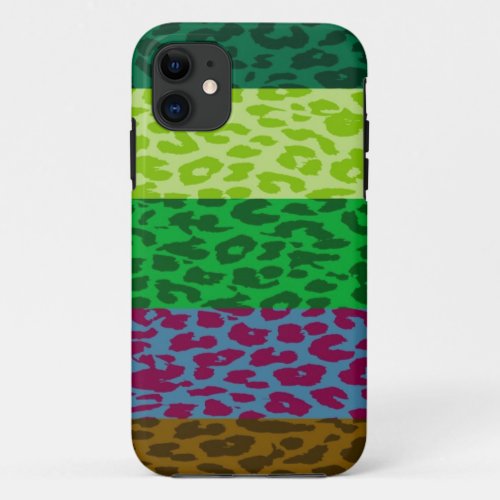 Multicolor Leopard Print Skin Stripe Pattern 6 iPhone 11 Case