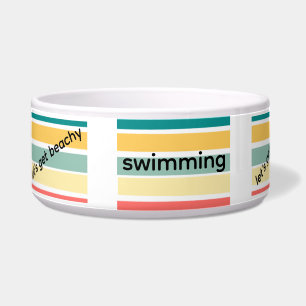 Multicolor let's get beachy swim tan fish Trinket  Bowl