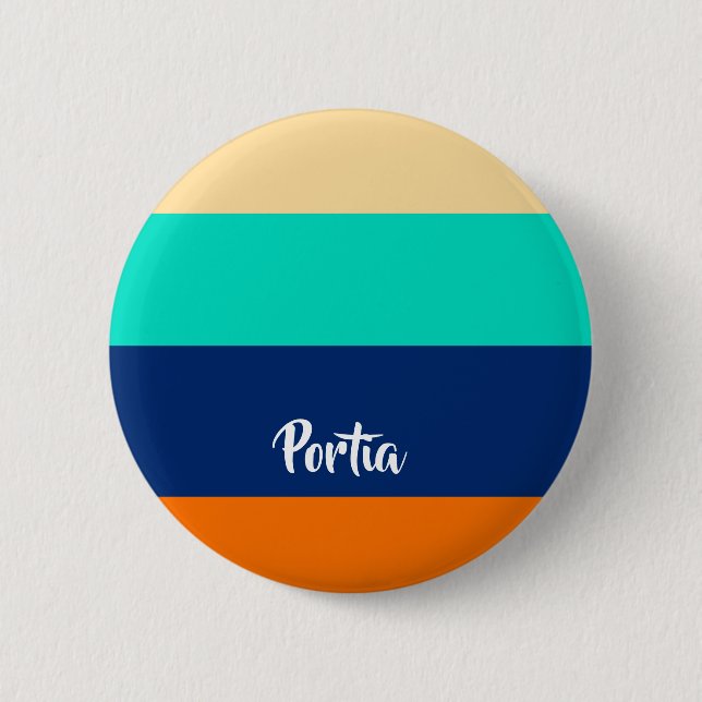 Multicolor lines patterned button (Front)