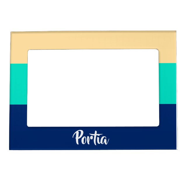 Multicolor lines patterned magnetic frame (Front)