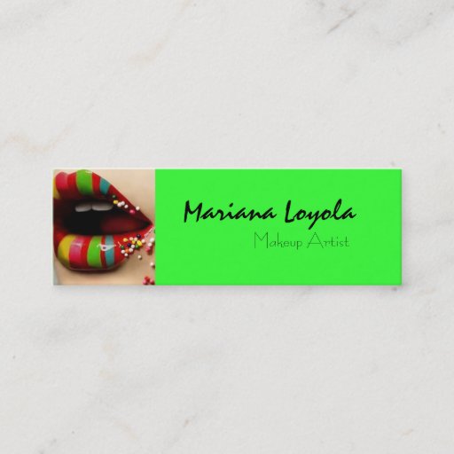 Customizable multicolor makeup business card template