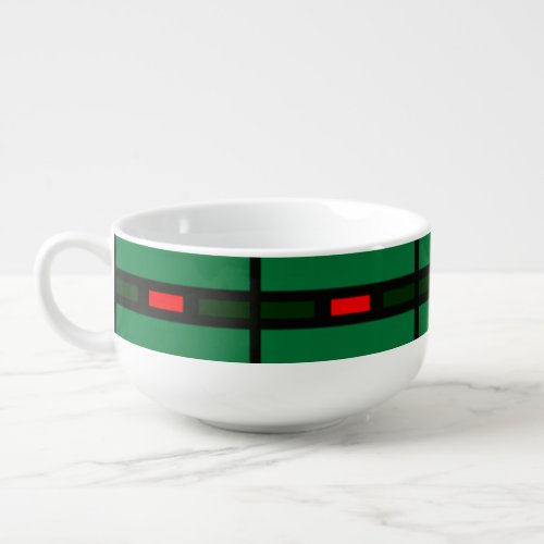 Multicolor Marvel Symmetric Elegance in Geometric Soup Mug
