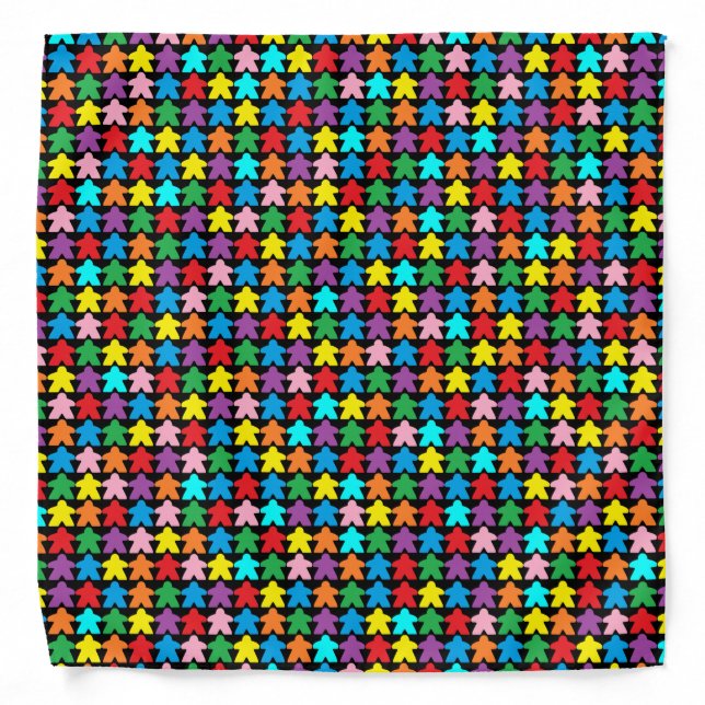 Multicolor Meeples Bandana (Front)