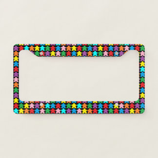Multicolor Meeples License Plate Frame
