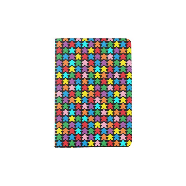 Multicolor Meeples Passport Holder (Front)