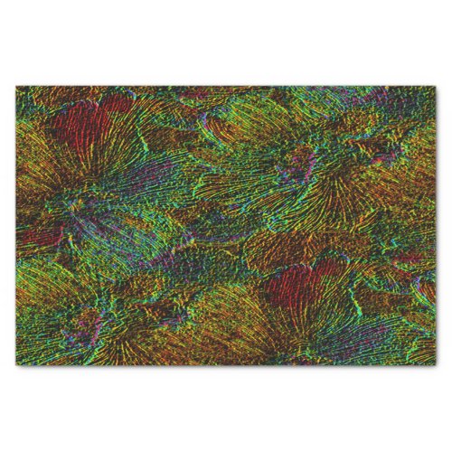 Multicolor metallic floral pattern tissue paper