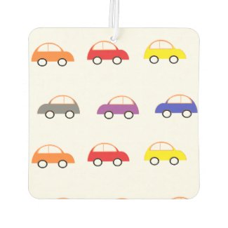 Multicolor mini cars on white